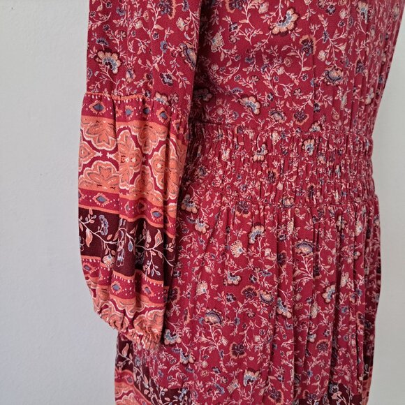 American Eagle Women Print Dress Multicolor Long Sleeve Size S/P Great Condition - Picture 6 of 9